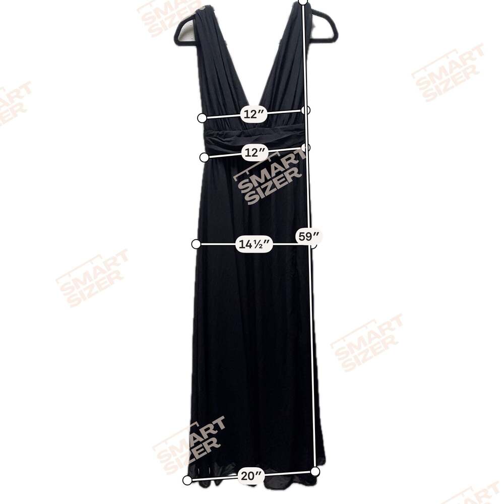 Lulus Heavenly Hues Black Maxi Dress Deep V-Neck Braided Back Bridal Party Dress - Picture 11 of 11